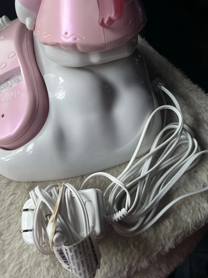 HELLO KITTY ANGEL HK210 Telephone Pink Landline Phone Caller Untested VTG - Image 4 of 4