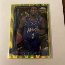 2025-26 Topps Chrome Tracy McGrady Yellow Wave Refractor /275  Orlando Magic