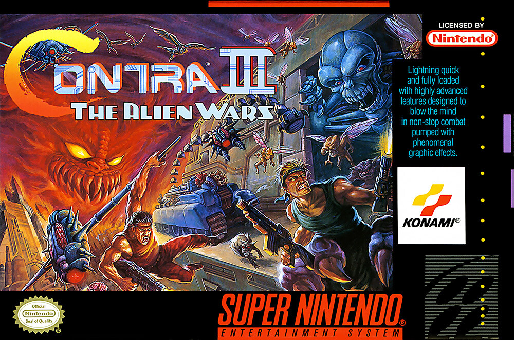 Contra III Alien War BOX ART SNES Premium POSTER MADE IN USA