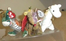 VTG-3 RARE TY Beanie Dragons-MAGIC (tag errors) SCORCH-ZODIAC DRAGON, all MWMT