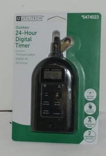 Utilitech 5474523 Outdoor 24 Hour Digital Timer Plug In