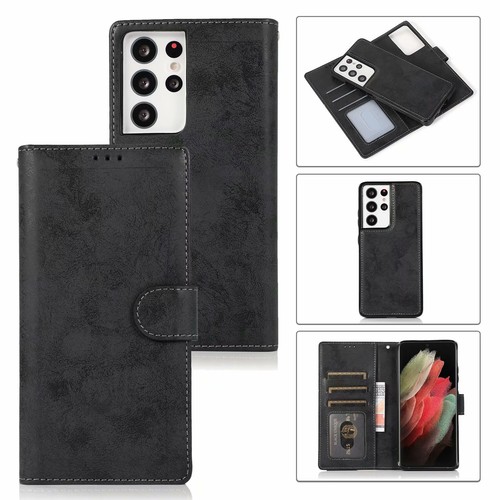 For Samsung S23 S22 S21 Ultra FE Note20 Case Removable Leather Flip Wallet Cover - Picture 3 of 69