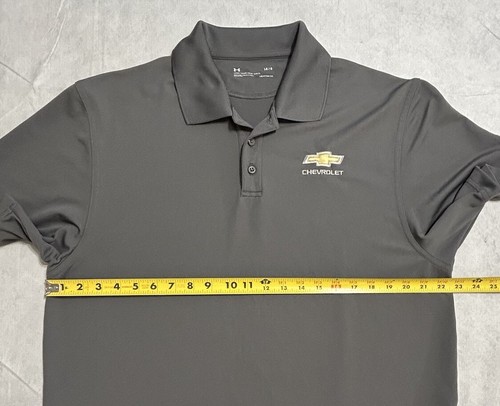 Chevrolet Chevy Logo Under Armour HeatGear Polo Shirt Men’s L Gray - Picture 5 of 6