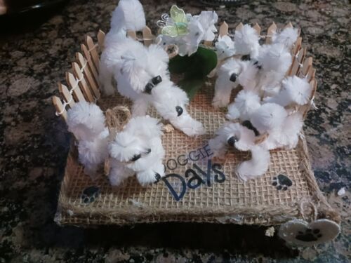 Dog Family Figurines Home Decor Ornaments Statue Desk Decoration