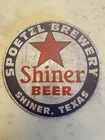 🆕Shiner Beer Texas✨Vintage Style Rustic ✨Round Tin Sign✨Metal✨ 12”x12”