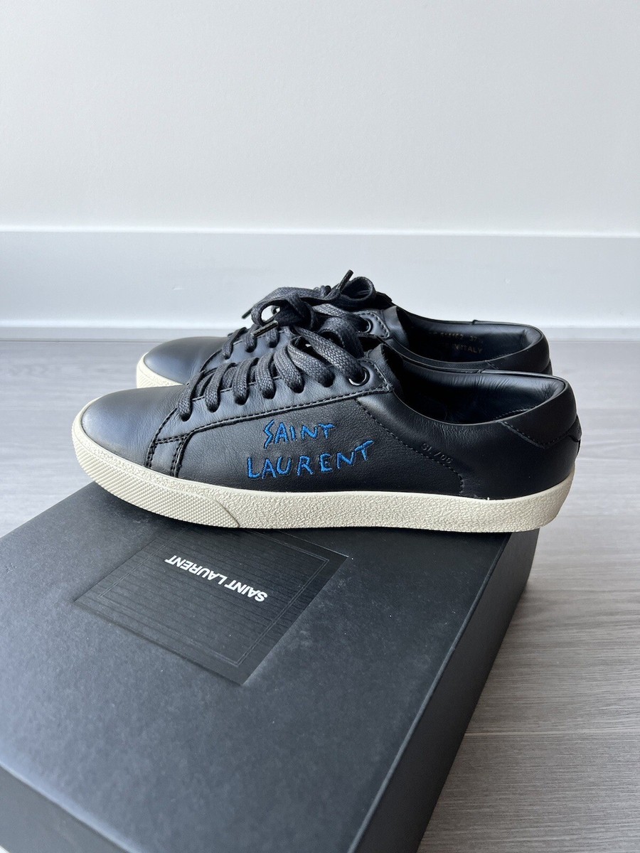 SAINT LAURENT Women's Court Classic SL/06 Embroidered Black