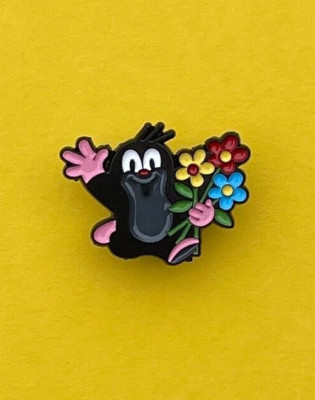 Pin/Anstecknadel/Emaille-Brosche/Anstecker/Badge TIER/MAULWURF/PAULI/BLUMEN/MOLE