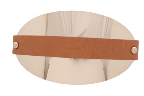Women Brown Elastic Wide Hood Street Look Fashion Belt Oval Gold Metal Plate S M - Picture 9 of 12