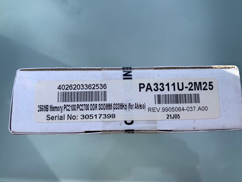 Toshiba Computer Memory Upgrade ~ PA3311U-2M25 (256MB DDR PC2700 333MHz SO DIMM - Picture 2 of 5
