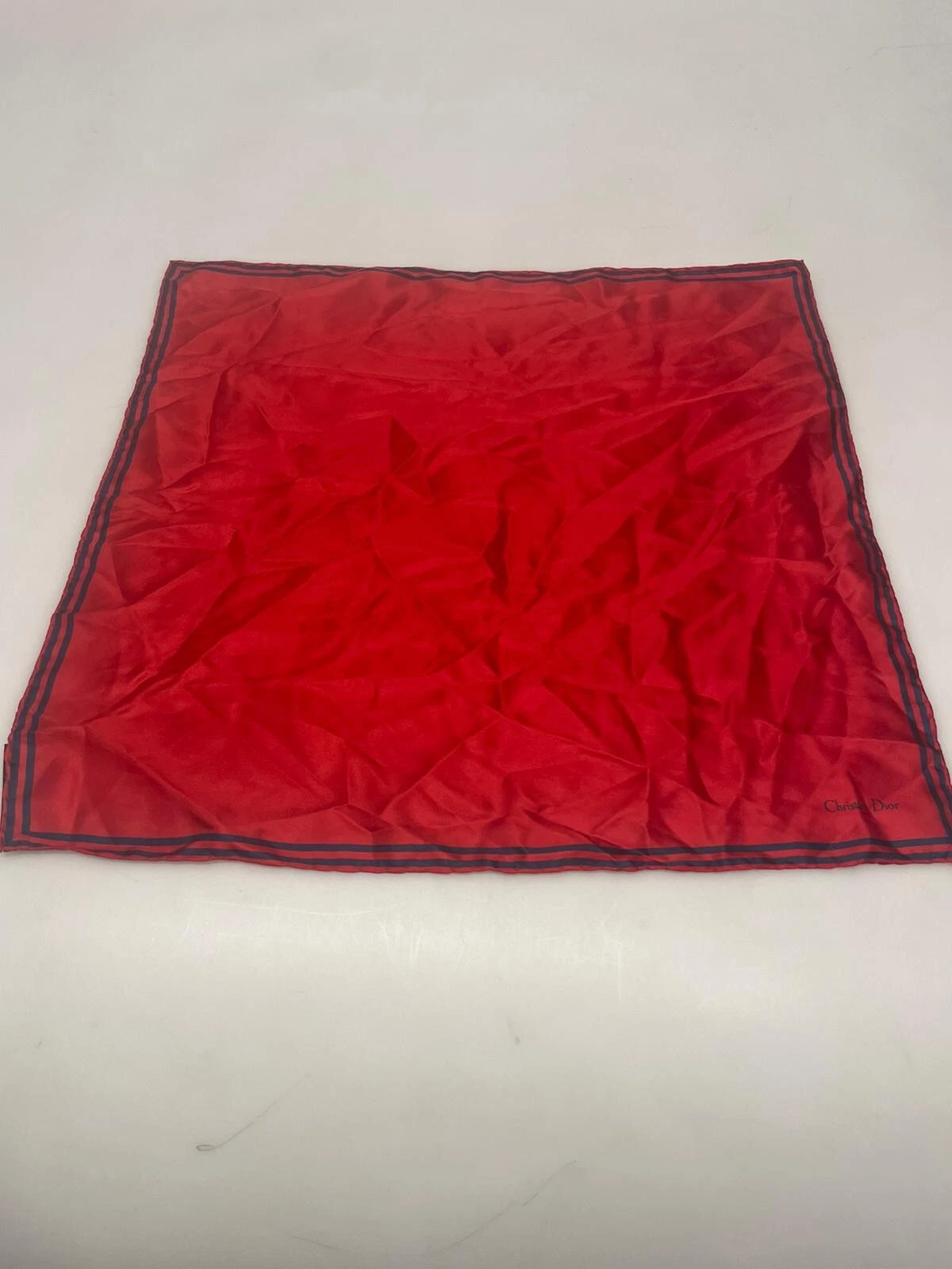 Foulard vintage Christian Dior rouge femme