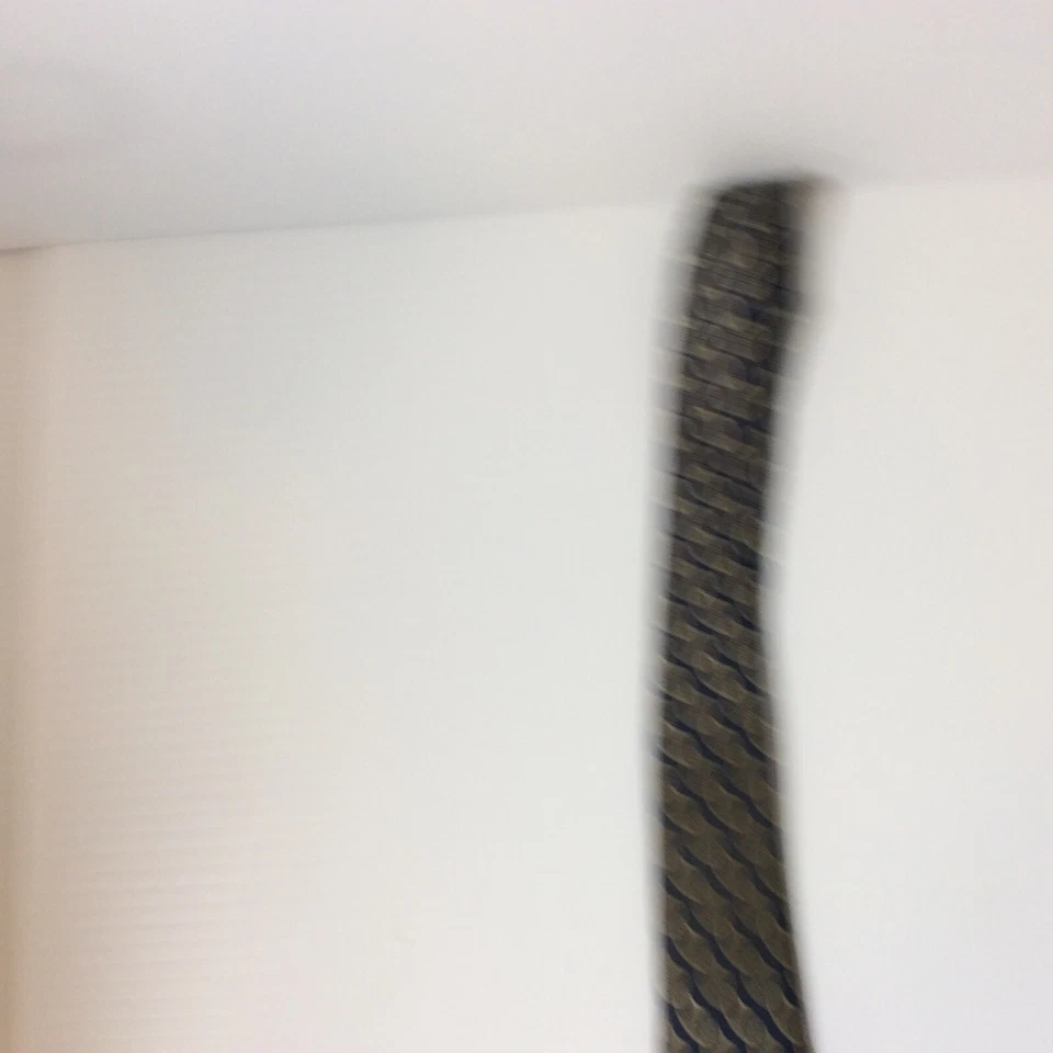 Hanover Square Mens Tie Silk Italy Black Olive Cream 3.75 - Image 4 of 4