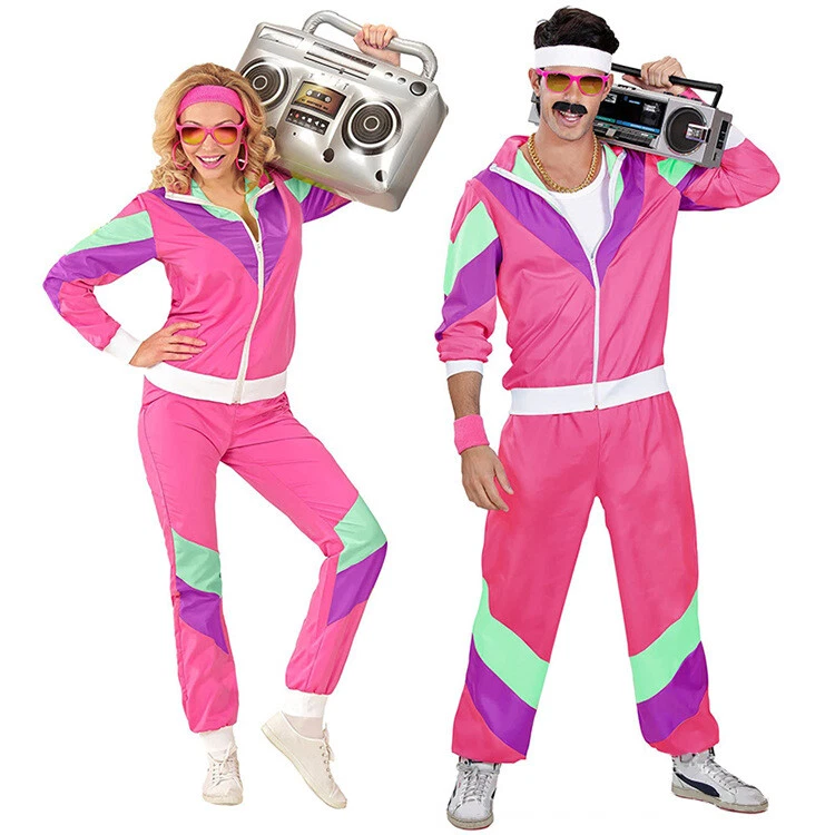 80s Shell Suit Costume Scouser Tracksuit Womens Adult Ladies Fancy Dress Outfit - Image 4 of 4