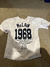 DETROIT TIGERS- DENNY MCLAIN SIGNED AUTOGRAPH 1968 STAT JERSEY TRISTAR COA