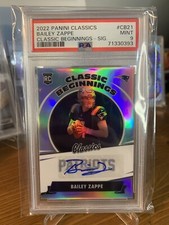 2022 Panini Classics Bailey Zappe Classic Beginnings #’d /60 Rc Autograph PSA 9 