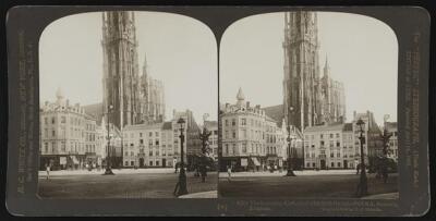 The imposing Cathedral with its lofty spire 402 ft, Antwerp, Belg - Old Photo