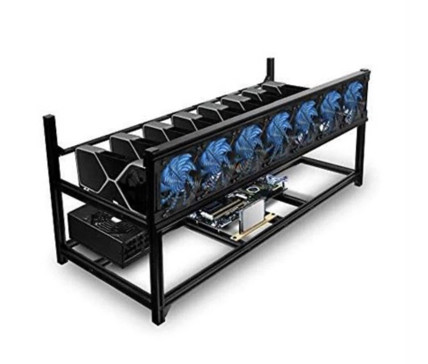 Kingwin Miner Rig Case W8 GPU Mining Stackable Frame Expert Crypto Mining - Image 2 of 2