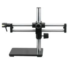 Double Arm Boom Stand for Stereo Microscopes - Steel Arms, Pin Mount