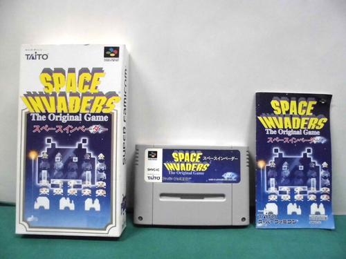 SNES -- SPACE INVADERS -- Box, Manual. Super famicom. Japan game. 13991