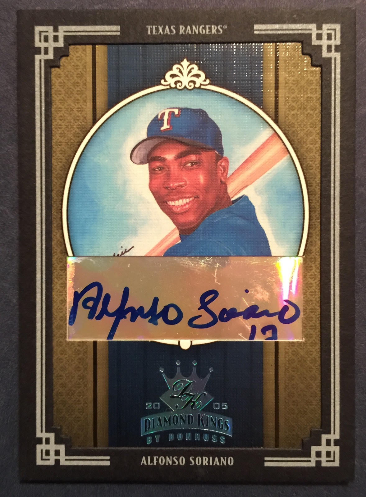 2005 DONRUSS ALFONSO SORIANO DIAMOND KINGS AUTO 1/1 #403 RANGERS CUBS YANKEES view 1