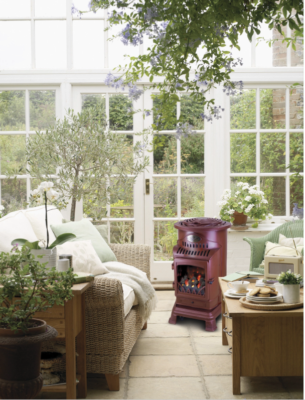 Provence Portable Flueless 3.4KW Log Effect Calor Gas Stove Heater