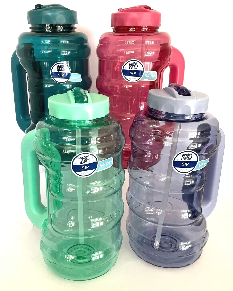 Big 1/2 Galloon Water Bottle BPA Free - Handle & Straw Assorted Colors  Brand NEW