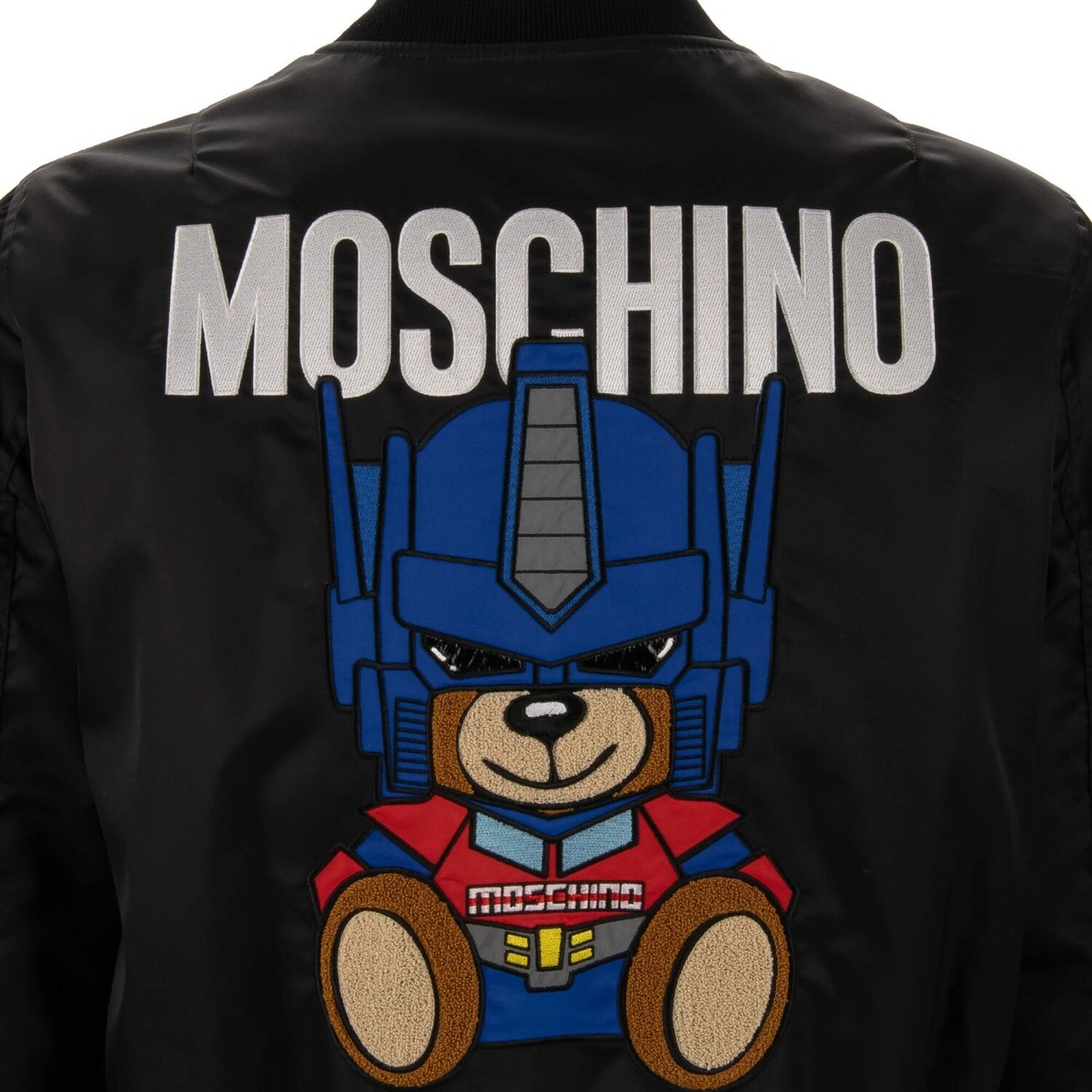 MOSCHINO COUTURE Transformers Robot Nylon Embroidered Bomber 