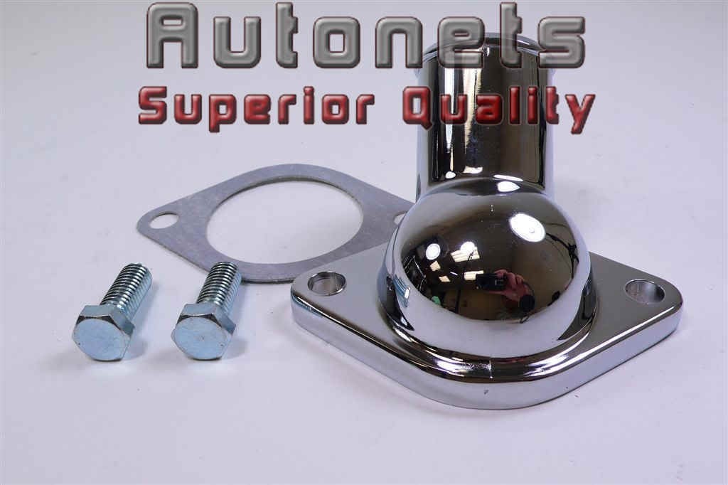 Early Chevy Chrome Thermostat Housing Water Neck 45° Small Big Block