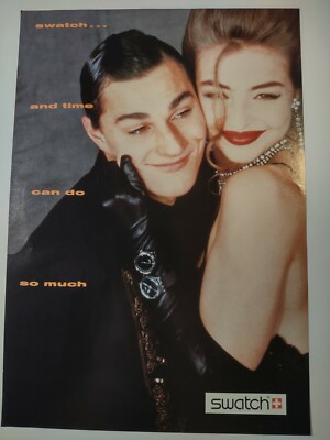 Vintage 1990s Print Ad Swatch and Time Can Do So Much