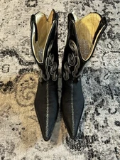 Viajero Exotic Stingray Cowboy Boots Mens Size 9.5 Black