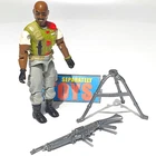 GI Joe ROADBLOCK figure B v2 original 1986 Machine Gunner COMPLETE accessories