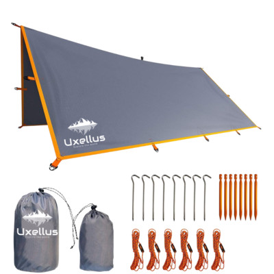 Tarp 3x5m ️ Uxellus Zeltplane Sonnensegel Sonnenschutz Wasserdicht Ripstop SALE