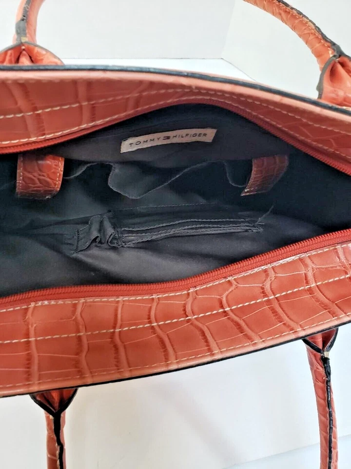 Tommy Hilfiger Mujer Coral Crock Bolso de Mano Bolso Cartera Foto 2 de 4