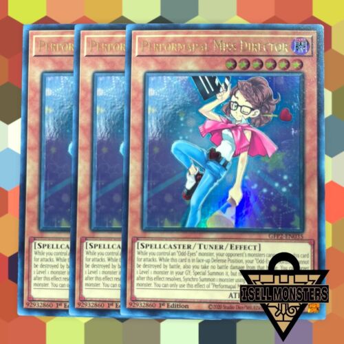 Yugioh! 3x Performapal Miss Director GFP2-EN035 Ultra Rare Yu-Gi-Oh! FAST SHIP - Picture 1 of 1