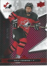 2018-19 Upper Deck UD Team Canada Juniors COLE FONSTAD #34 Exclusives /225