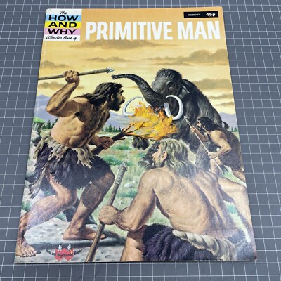 VINTAGE RETRO Illustrated Magazine Wonder Book How & Why Junk Art Primitive Man