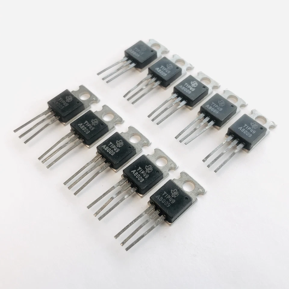 (PKG de 10) Transistor de Potencia NPN TIP49, 1A, 450V, Texas Instruments, TO-220 Foto 2 de 2