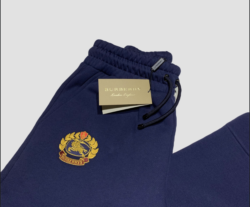 Burberry Crest Embroidered logo Fleece jersey Sweatpants Burberry Crest Embroidered logo Fleece jersey Sweatpants