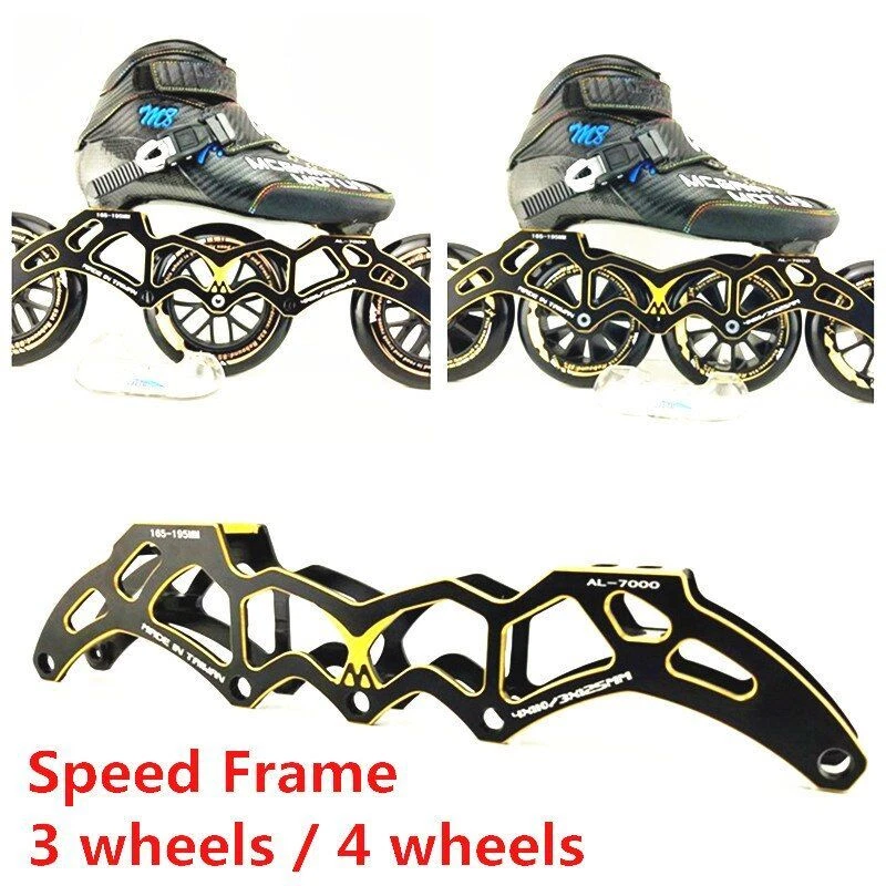 Marathon Inline Speed Skates Frame Racing Base 4 pcs Wheel 90 100