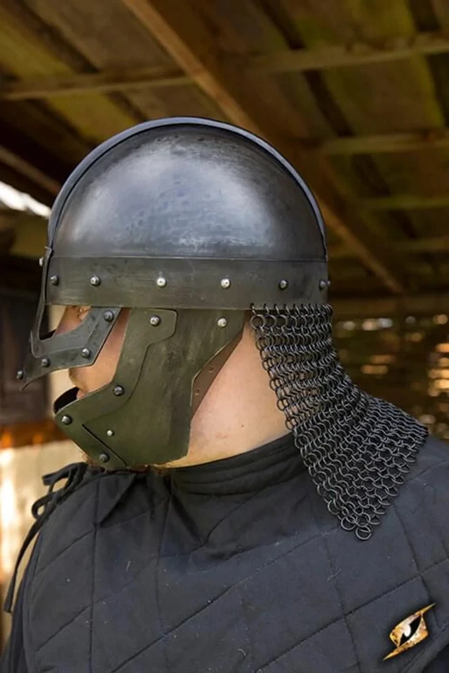 Casco de cuervo vikingo medieval - Casco de caballero guerrero nórdico - Armadura con disfraces - Larp Foto 4 de 4