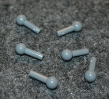 (6) 2x1 Dark Gray Ball w/ Connector Rod Bricks ~ Lego ~ NEW ~