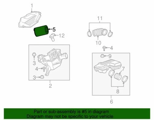 Genuine GM 2004-2007 Chevrolet GMC Hummer Colorado Air Filter Assembly 15202408 - Image 2 of 2