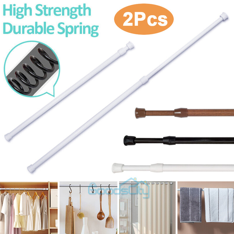 Spring Loaded Curtain Rod SHIYOU Spring Tension Rods Adjustable