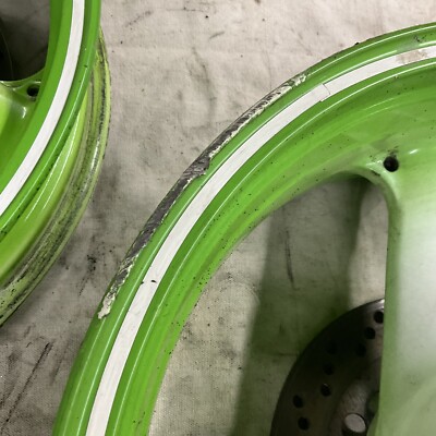 KAWASAKI ZX7R OEM WHEEL SET ZX7 Front Rear RIM Brake Rotors KAWASAKI ZX7R OEM WHEEL SET ZX7 Front Rear RIM Brake Rotors