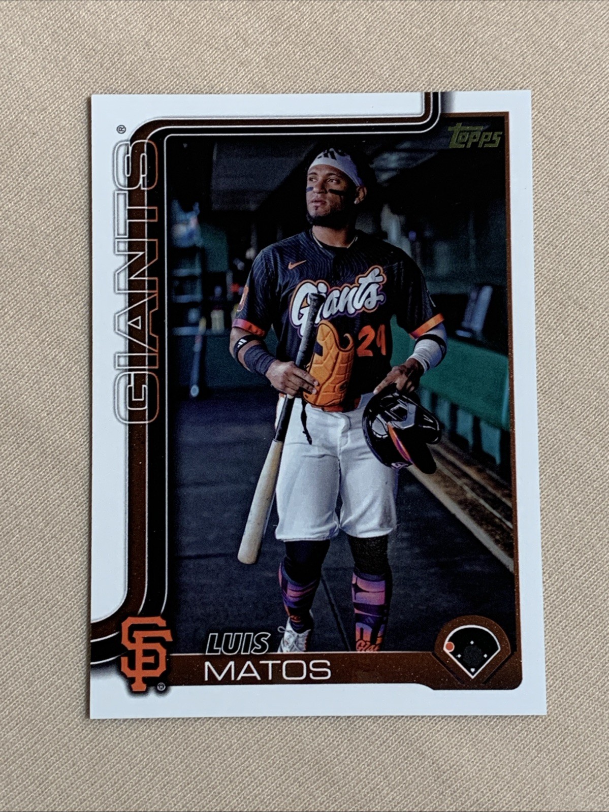 2025 Topps Update Luis Matos #US29 Golden Mirror Photo Variation