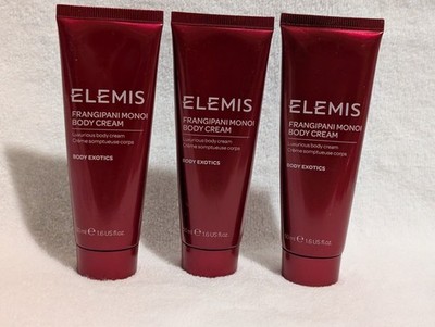 Lot of 3 Elemis Frangipani Monoi Body Cream Travel Size 1.6oz Sealed