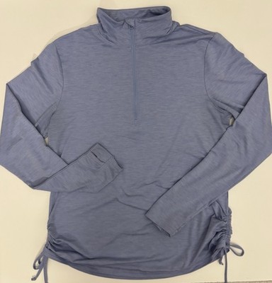 Layer 8 Pullover XL Blue Quarter Zip Athletic Workout Activewear Stretch