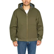 NWT! Woolrich Men' Canvas  Hooded Jacket, Brown/Green