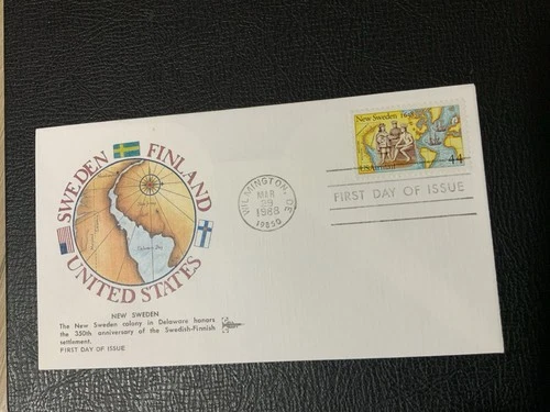 1988 #C1117 44c Settling Of New Sweden - GillCraft FDC