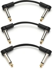 Gator Cableworks Composer Series Flat Patch Cable - 3 inches, 3-pack