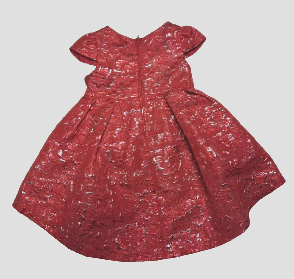 Vestido de festa feminino edições raras vermelho enfeitado com joias tamanho 3 T - Imagem 2 de 4